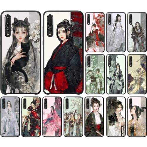 YNDFCNB Chinese Style Girl Anime Vintage Phone Case for Huawei P30 40 20 10 8 9 lite pro plus Psmart2019