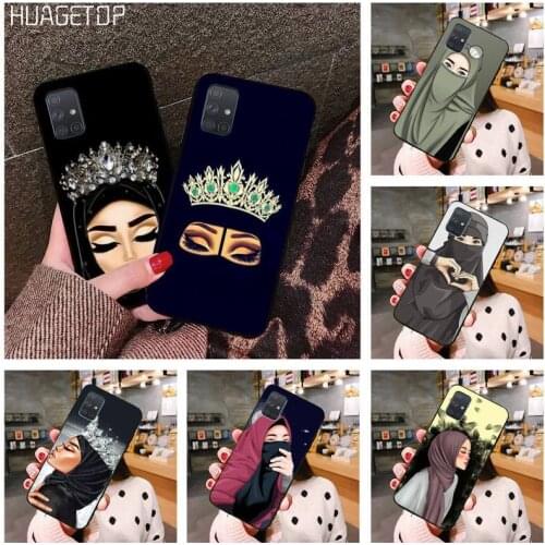 HUAGETOP Muslim Islamic Gril Queen Crown Phone Case For Samsung Galaxy A21S A01 A11 A31 A81 A10 A20E A30 A40 A50 A70 A80 A71 A51