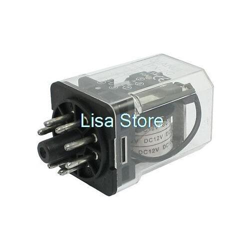 DC 12V Coil DPDT 8 Pins 2NO 2NC General Purpose Relay JTX-2C