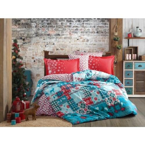 Hobby Double Personality Poplin Quilt Cover Set Belen Blue