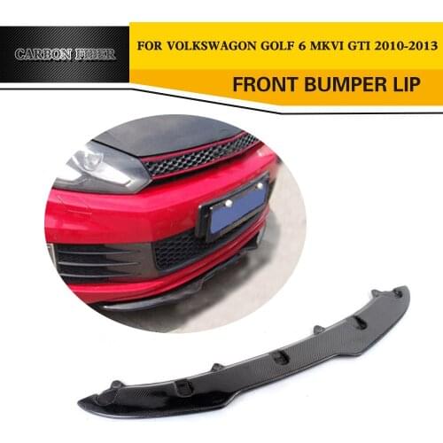 Carbon Fiber Car Front Bumper Lip For VW Golf MK6 GTI Bumper Diffuser 2010 2011 2012 2013