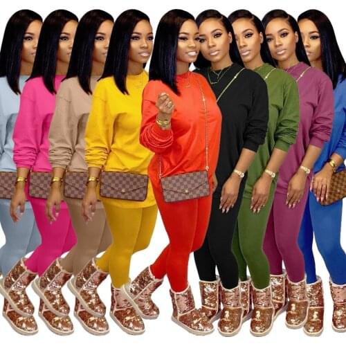 2 Piece Set Womens Candy-Colored Casual Two-Piece Wide-Shoulder Long Loose Set Streetwear Outfit Women Clothing