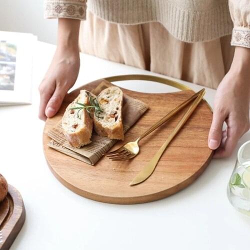 Creative Whole Wood Kitchen Cutting Board Solid Wood Fruit Chopping Board Bread Steak Cutting Tray Unpainted