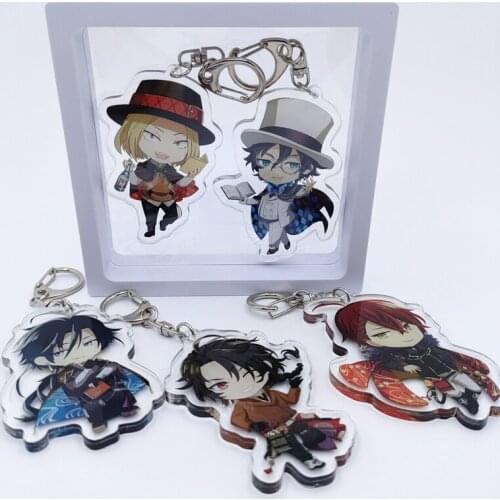 2021 Hot Bungo Stray Dogs Nakajima Atsushi Cute Acrylic Keychain Cartoon Gifts Itabag School Bag Decor Pendant Keyrings Xmas
