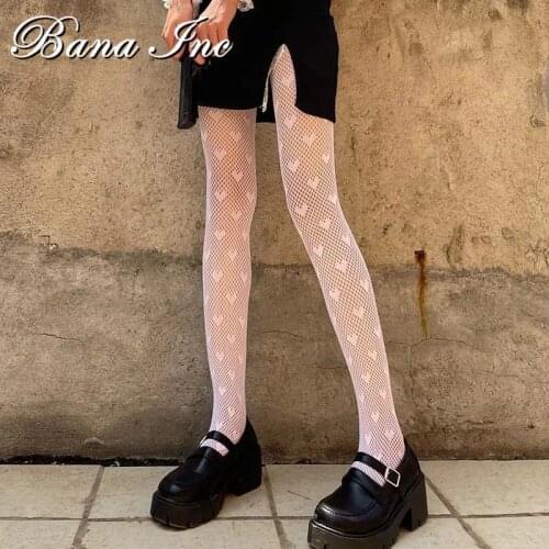 Lace Cute Black G Stockings Trousers Tights Japanese Gothic Women Love Embroidery Punk Pantyhose Lolita Dark Fishnet Stocking