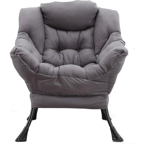 Soft Velvet/Cotton Hemp Lazy Chair Couch Modern Bedroom Single Sofa Egg Moon Lounge Armchair Dorm Balcony High Back Gaming Chair