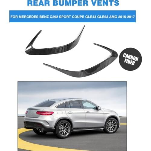 Carbon fiber/FRP Rear bumper Side Trunk Sticker decoration Vent Wings for Benz GLE Class Sport C292 GLE43 GLE63 AMG 15-17
