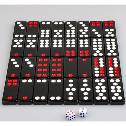 Black domino Pai Gow 32 pieces domino board game with 2 dice domino game