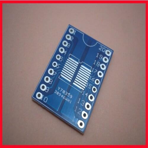 Adapter board SSOP20 to DIP20 pin distance 0.65MM patch to in-line