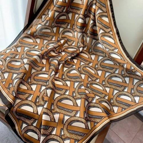 70*70cm Fashion Handkerchief Print Silk Satin Neck Scarf Women Small Shawl Hair Female Ladies square foulard bandana muffer girl