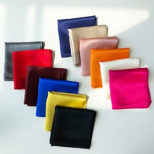 Popular Korean pure silk scarves womens small square scarf chic wind white scarf silk scarves53*53