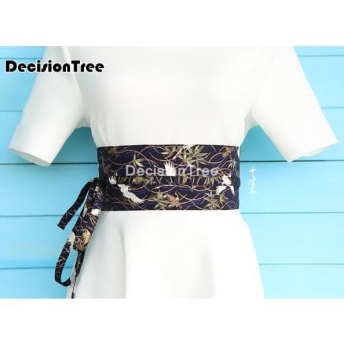 2021 japanese style cotton ceinture femme original homemade kimono waist belt cummerbunds retro elastic waist girls bow