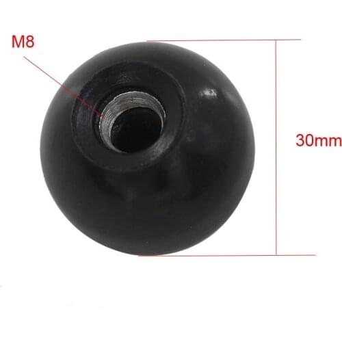 20PCS/Lot M8x30mm Ball Knob Copper Insert Machine Tool Replacement 8mm Thread 30mm Ball Diameter Bakelite Ball Knob Handle