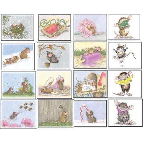 Cute Mouse Transparent Clear Silicone Stamp/Seal for DIY scrapbooking/photo album Decorative clear stamp B0306