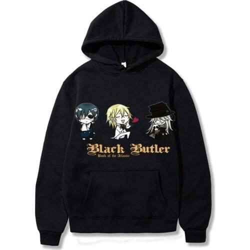 Hoodie Mens Sweatshirts Anime Black Butler Hoodie for Men Sportswear Cosplay Clothes