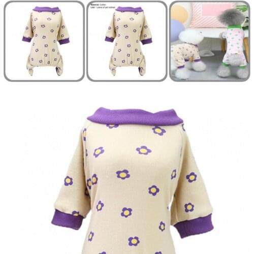 Fine Workmanship Lovely Pet Dogs Romper Clothes Four-leg Pet Jumpsuits Multi-color for Home