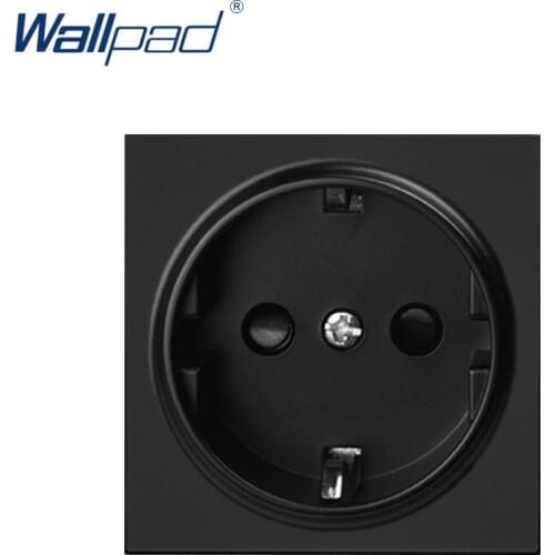 Wallpad Luxury EU German Socket Electric Outlet Function Key For Wall White And Black Plastic Module Only