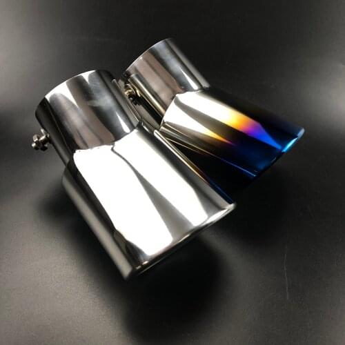 Car styling stainless steel Grilled blue exhaust pipe tail rear muffler tip pipes 1pcs for Mitsubishi Pajero V31 V33 V73 V93 V97