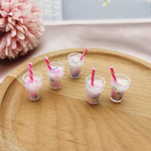 10pcs/pack 3D Milk Color Fun Resin Charms Pendant Rainbow Colors Drink Bottle Charms for DIY Jewelry Making 10*27MM