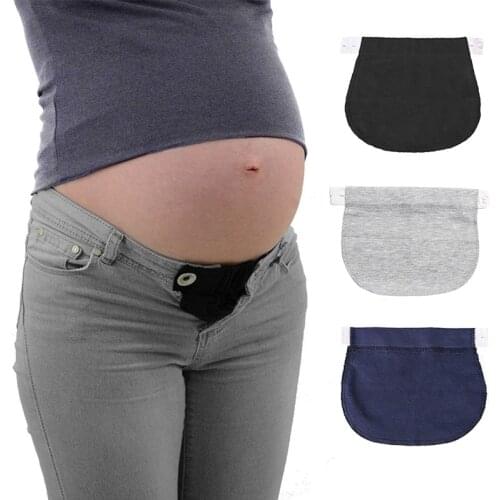 3pcs Women Adjustable Elastic Maternity Pregnancy Waistband Belt Waist Extender Clothing Pants For Pregnant Sewing Accessories