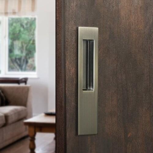 4 color/ Hidden Door Handles Zinc Alloy Recessed Pull Sliding Door Handles For Kitchen Door Furniture Handle Hardware