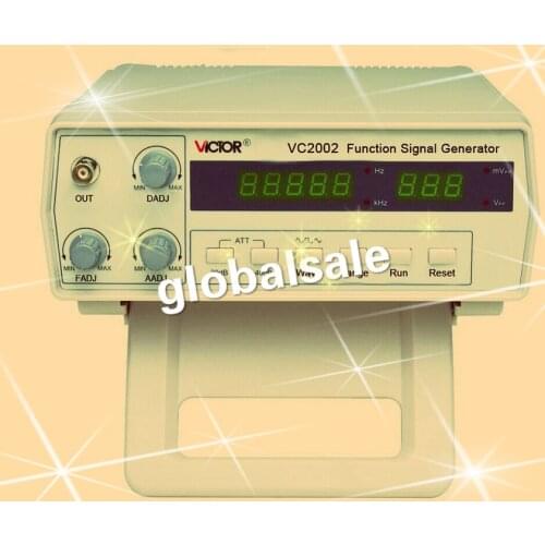 FREE SHIPPING VICTOR VC2002 Function Signal Generator 5 Digits (0.2 Hz ~ 2 MHz) 7 Frequency