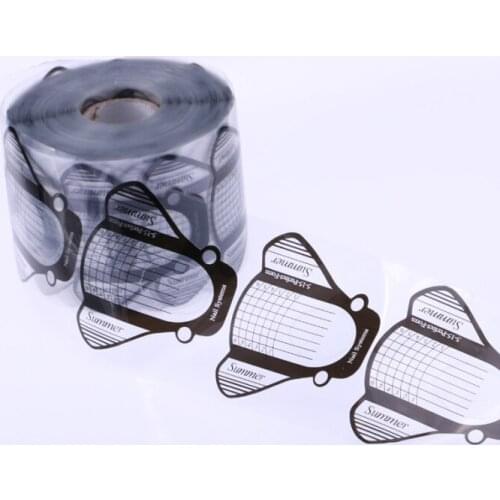 1 roll nail transparent form holder french tips Acrylic UV Gel Builder Polish curl guide stencil Manicure tools