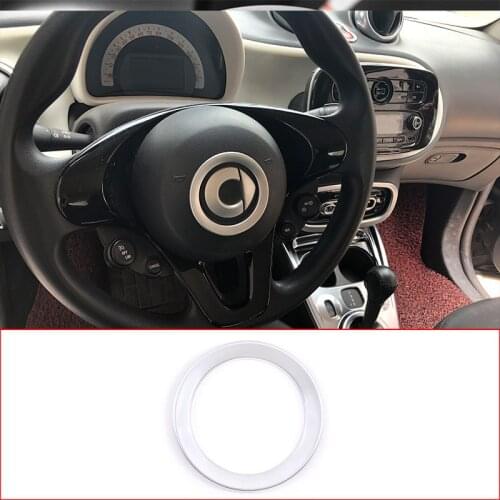 For Mercedes Benz Smart 453 2015-2020 Car Styling ABS plastic Steering Wheel Center Circle Interior Car Accessories