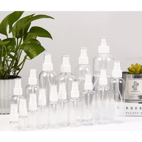 200Pcs/Lot 5-100ML PET Spray Bottle Perfume Clear Toner Water Sunscreen Moisturizing Travel Sub Bottle HA2465