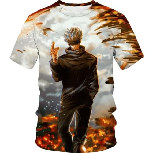 Anime Manga Jujutsu Kaisen T-Shirt 3D Printed Streetwear Men Women Fashion Oversized T Shirt Harajuku Cosplay Tees Tops Clothing