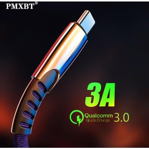 USB Type C Cable for Samsung S10 S9 A50 Quick Charge 3.0 Fast Type-C Mobile Phone USB C Cable for Xiaomi Mi9 Redmi Note 7 8 Cord