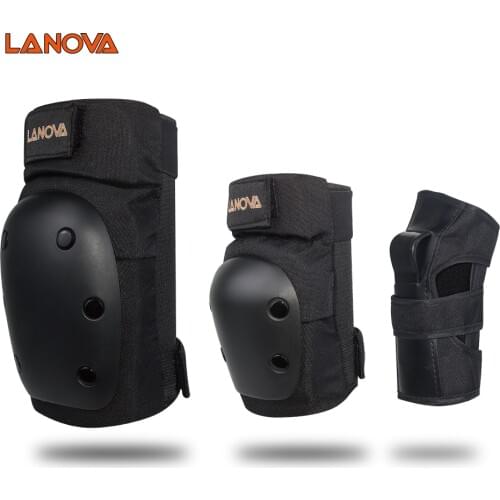 LANOVA 6pcs/Set protective patins Set Knee Pads Elbow Pads Wrist Protector Protection for Scooter Cycling Roller Skating 4 Size