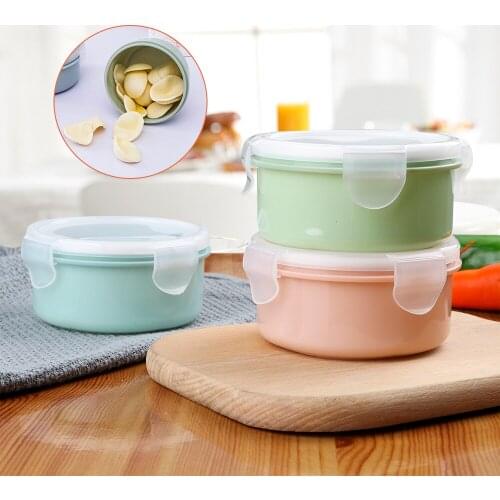Grains Sorting Container Plastic Mini Sealed Crisper Box Round Seal Box 10*10*5cm Lunch Box
