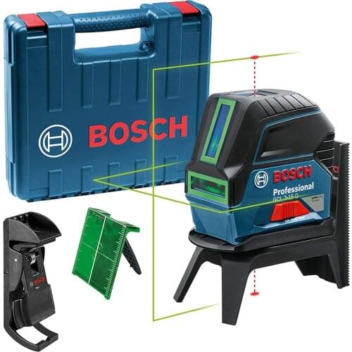 Bosch cross line laser GCL 2-15G Laser Level High Precision Green Light Two lines Two Points Self-levelling For Outdoor Indoor