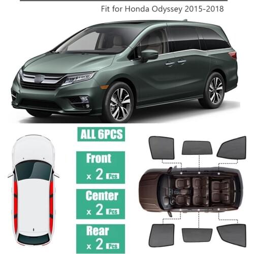 Side Windows Magnetic Sun Shade UV Protection Ray Blocking Mesh Visor Fit For Honda Odyssey 2015-2018
