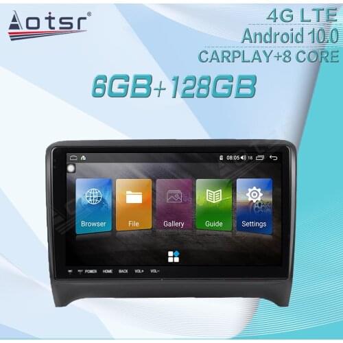 128G For Audi TT MK2 8J 2008-2014 Android Radio Tape Recorder Car Multimedia Player Stereo Head Unit GPS Navi No 2din Auto Audio