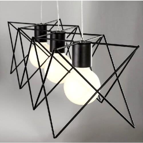 Metal lamp design lamp pendant lighting iron retro vintage pendant lights bar Simple Line design Nordic style
