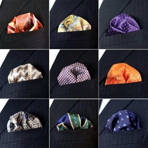 Mens Handkerchief Silk Jacquard Woven Wholesale pcs lot Pocket Square Assorted Mixed Free Shipping Hanky Casual Business Party