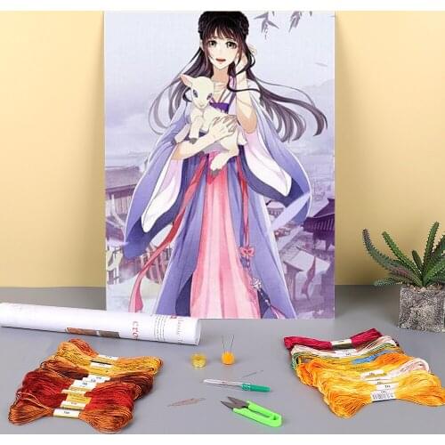 Mo Dao Zu Shi Printed 11CT Cross-Stitch Complete Kit Embroidery DMC Threads Craft Hobby Handiwork Painting Floss Jewelry