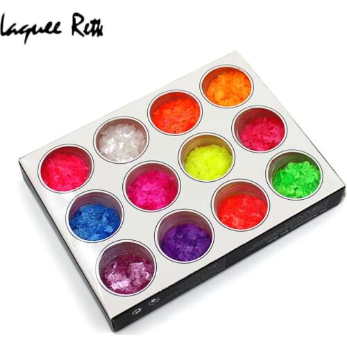 2018 Hot Sale 12 Fashion Color Glitter Nail Art Tool Kit Acrylic UV Powder Dust gem Polish Nail Tools