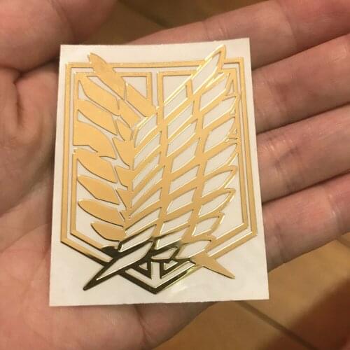 Three Ratels MT-79 3D Attack on Titan Anime Sticker Luxury 3D Metal Mobile Phone Laptop Car Motorcycle Decal DIY