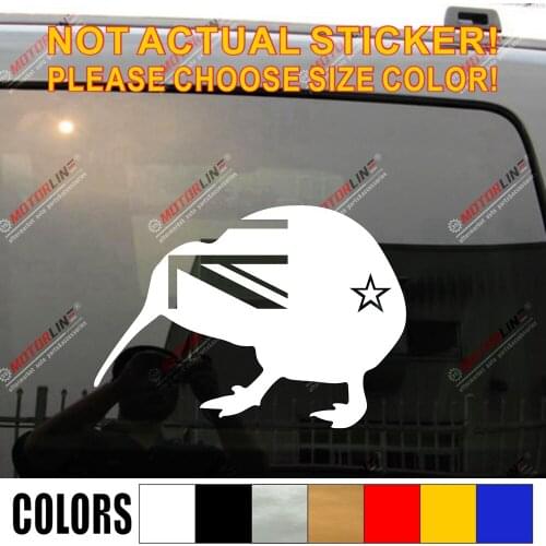 Flag of New Zealand KIWI Bird Zelanian Decal Sticker Car Vinyl pick size color no bkgrd