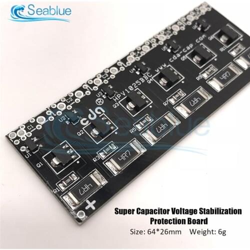 Single Row Super Farad Capacitor Balancing Protection Board Ultracapacitor Protection Board 2.5V -2.7V 1F -10F