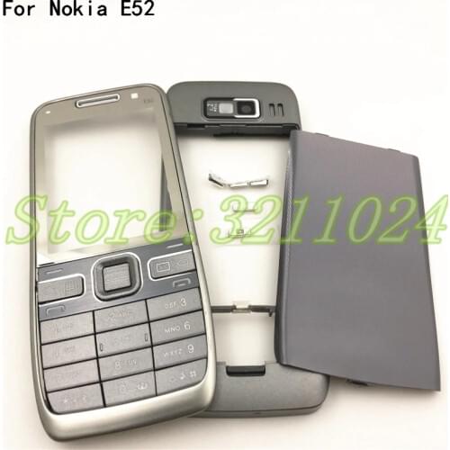 Good quality Original For Nokia E52 Housing Front Frame Battery Back Cover With English And Russian Keypad+Logo