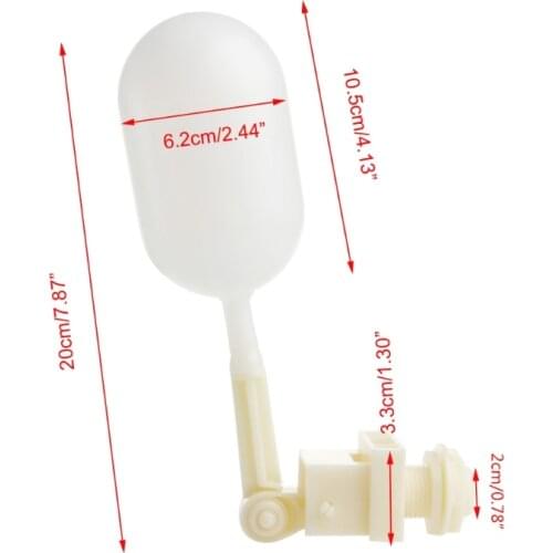 77JF 1/2 " Plastic Float Ball Valve Cut Automatic Filling Fish Tank Aquarium Water