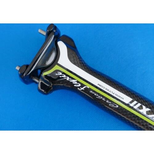 FLX-SP-001 Green High Quality Bicycle Seat Post For All Bike FLYXII Full Carbon Fiber Road Mountain Bike MTB Seatpost + Clamp