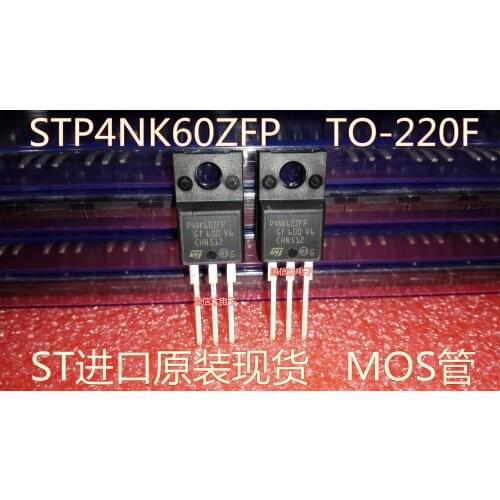 5PCS The field effect transistor STP4NK60ZFP 4NK60 TO-220F can be directly photographed by importing original equipment