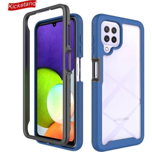 Shockproof Case for Samsung Galaxy S21 FE A82 5G A22 4G Cover Dual Layer Heavy Clear Armor Sturdy Protective Shell Bag Fundas