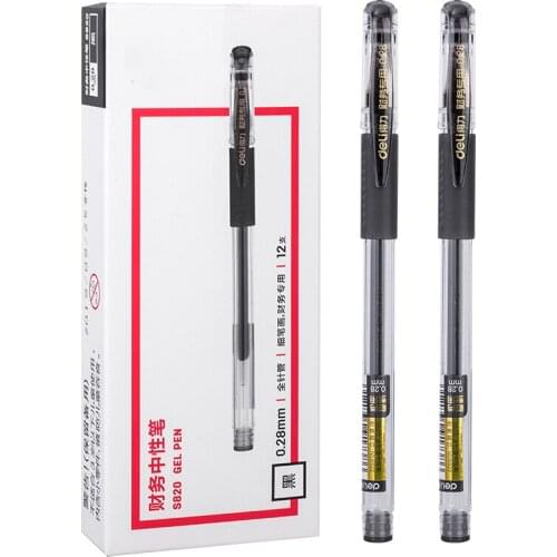 0.28mm Gel Pen Black Ink Color Pens For School Office Exam Supplies Stationery Precision Bullets European Standard Gel Pens