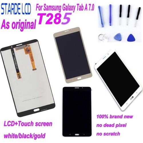 STARDE LCD for Samsung Galaxy Tab A 7.0 T285 SM-T285 3G Version LCD Display Touch Screen Digitizer Assembly with Tools Adhensive